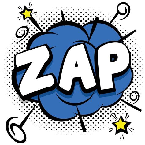 Zap Comic Bright Template With Speech Bubbles On Colorful Frames