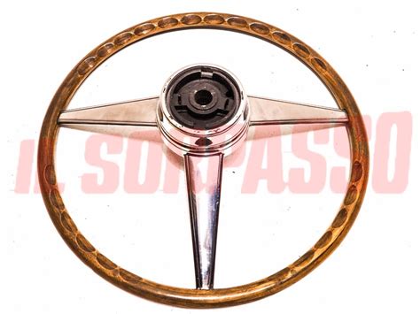 Volante Sterzo In Legno Radica Pulsante Fiat Abarth Ot