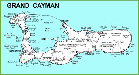 Grand Cayman Beaches Map