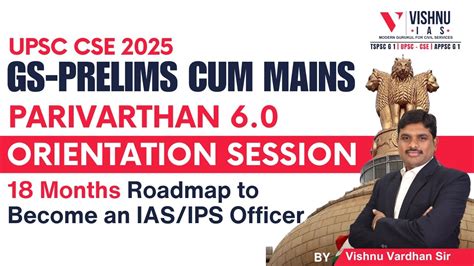 UPSC CSE 2025 GS Prelims Cum Mains Parivarthan 6 0 Batch