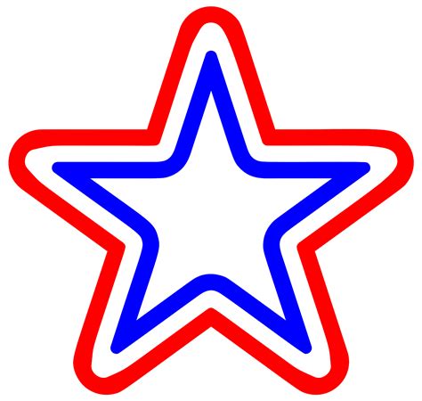 Red White Blue Star Rounded Custom Cursor Trails