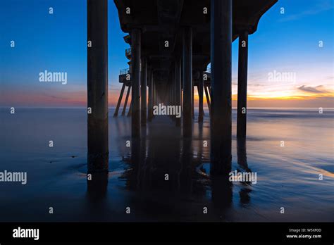 Huntington Beach Sunset Stock Photo - Alamy