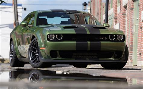 T L Charger Fonds D Cran En La Dodge Challenger Srt Hellcat Les