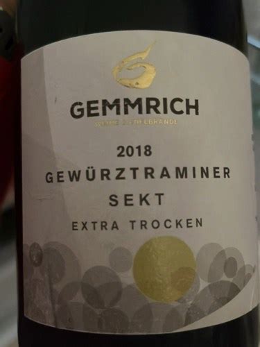 Gemmrich Gew Rztraminer Sekt Extra Trocken Vivino Us