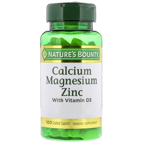 Nature S Bounty Calcium Magnesium Zinc X 100 Comprimidos Farmacia