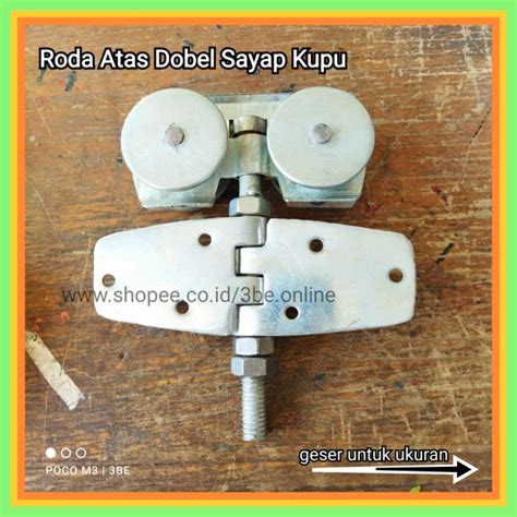 Jual Roda Atas Dobel Sayap Kupu Engsel Henderson Pintu Lipat Kayu Dan