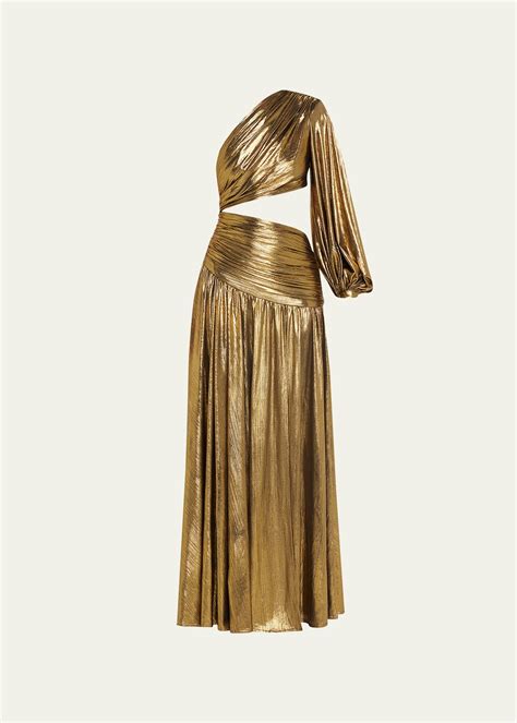 Bronx And Banco Jafari Ruched Cutout One Shoulder Gown Bergdorf Goodman