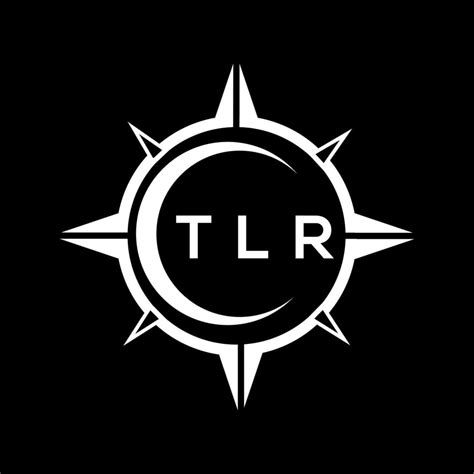 TLR abstract technology logo design on Black background. TLR creative ...