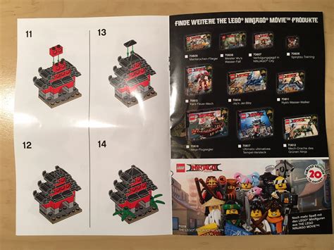 The LEGO Ninjago Movie Mini Tempel Bauanleitung Zusammengebaut