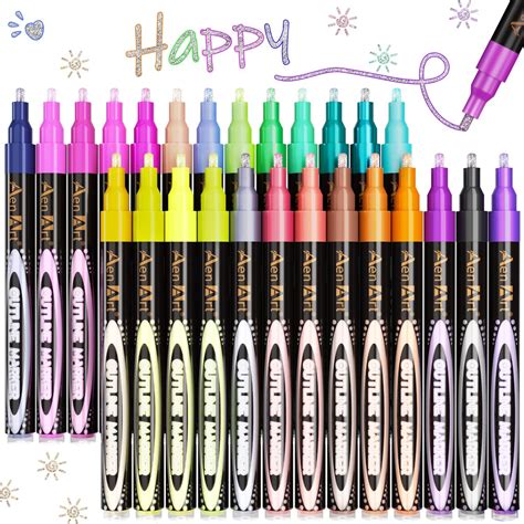 Amazon Aen Art Double Line Shimmer Pens Colors Perfect For