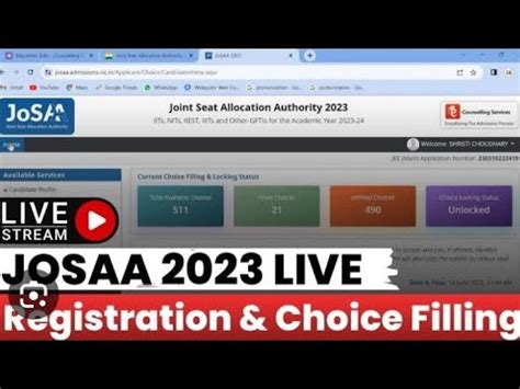 Josaa Counseling Live Procedure Step By Step For Josaa Counseling