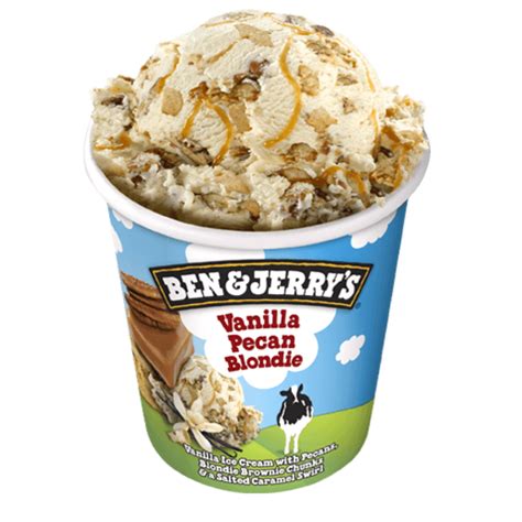 Ben And Jerry Vanilla Pecan Blonde Ice Cream 473ml Black Vanilla Gourmet