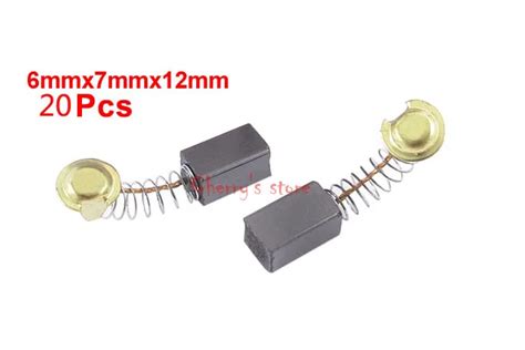 20 Pcs Electric Motor Carbon Brush 6 X 7 X 12mm For Hitachi 999021carbon Brusheselectric Motor