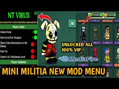 Mini Militia Updated Vip Mod Menuwith Unlocked Everything Fully