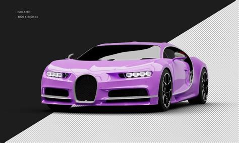 Premium PSD | Isolated realistic metallic purple deluxe city sedan ...