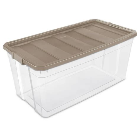 Sterilite Plastic 200 Qt Stacker Box Taupe Splash