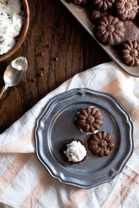 Chocolate Cannoli Sandwich Cookies Homemade Cookies Easy Cookie