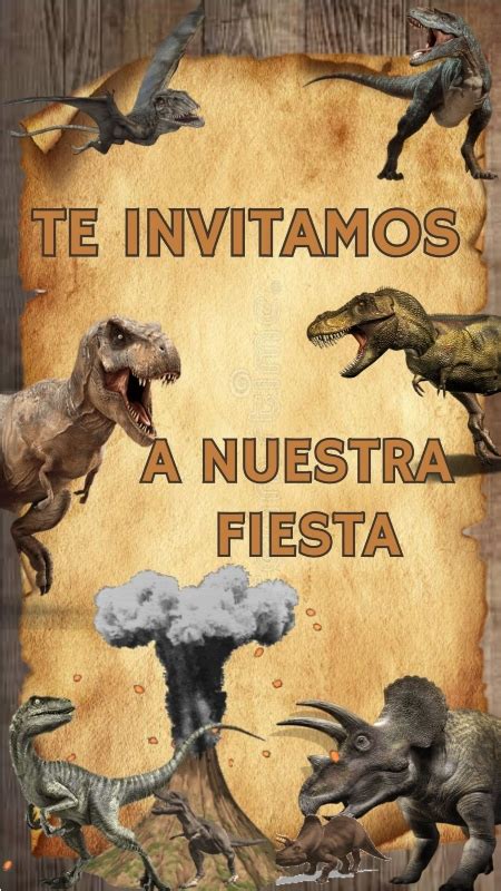 GRATIS Tarjetas Y Video Invitaciones De Dinosaurios Whatsapp