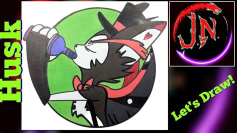 Learn To Draw Husk Party With Husker Form Hazbin Hotel Husk Husker Husk Hazbinhotel Youtube