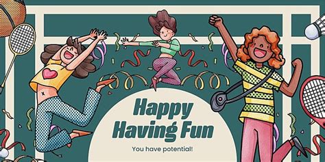 Blog Header Template With Happy Youth Fun Concept Template Download On