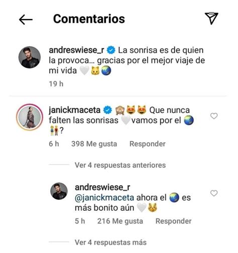 Andrés Wise Grida Il Suo Amore Per Janick Maceta E Lei Gli Risponde Con