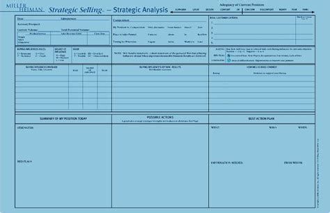 Sales Blue Sheet Excel Template