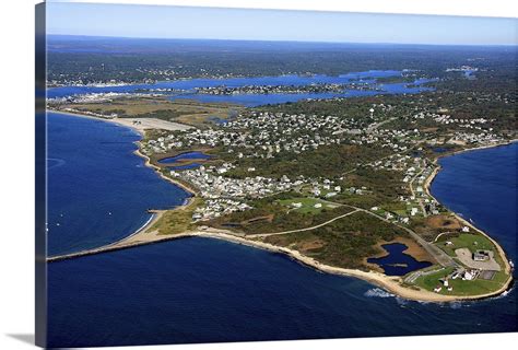 Point Judith Rhode Island Usa Aerial Photograph Wall Art Canvas