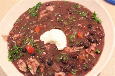 Sopa Negra Costa Rican Black Bean Soup Sea Salt Galley Kat Black