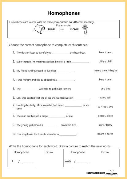 Homophones And Homographs Lesson Plans And Worksheets Worksheets Library