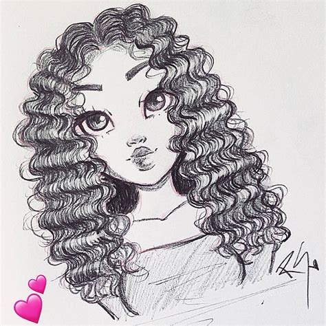 How To Draw A Girl With Curly Hair