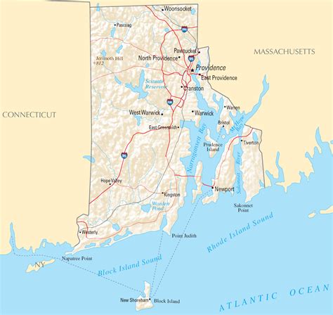 Political Map Of Rhode Island - Black Sea Map