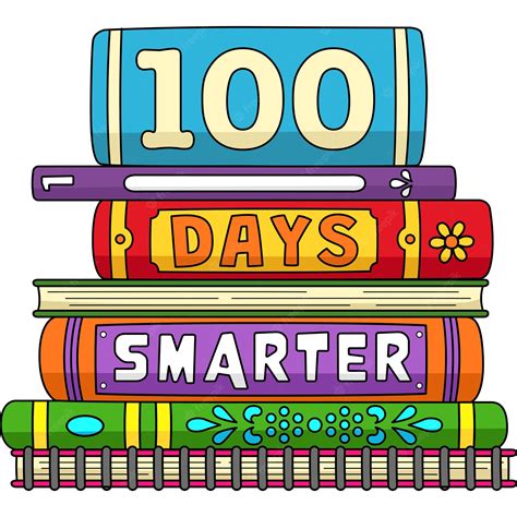 Premium Vector 100th Day Of School Smarter Cartoon Clipart