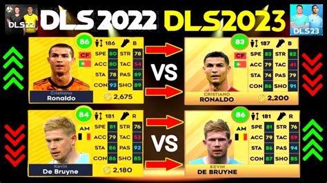 Dls 23 New Update Legendary Players Ratings Dls 22 VS Dls 23 Player