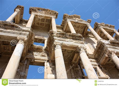 Ruinas De La Biblioteca En Ephesus Foto De Archivo Imagen De Antiguo