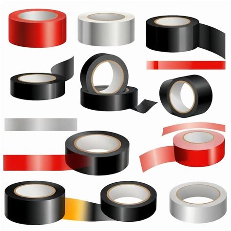 Tape vector set white background isolated a high | Premium AI-generated ...