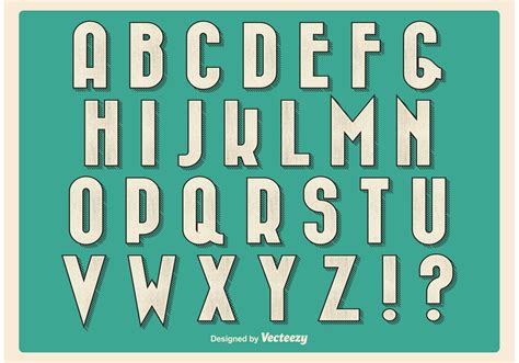 Retro Vintage Style Alphabet 90587 Vector Art At Vecteezy