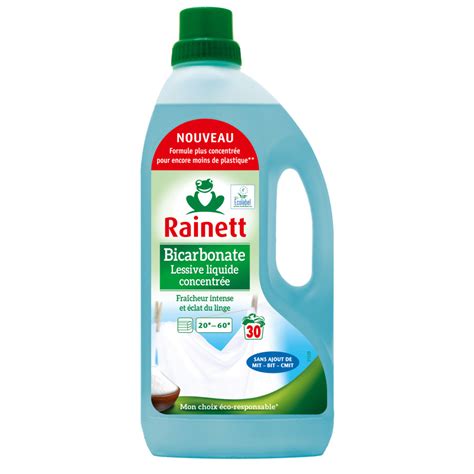 Rainett Lessive Liquide Concentrée Ecolabel Bicarbonate 1 5l