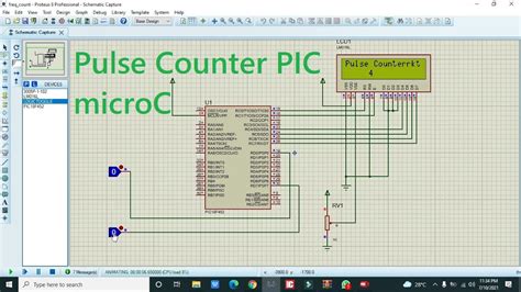 How To Make A Pulse Counter With Pic18f452 Microcontroller In Proteus