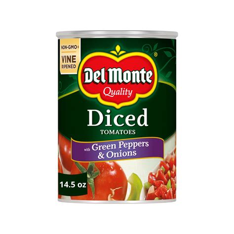 Del Monte Fresh Cut Diced Tomatoes With Green Peppers Onions Tinned