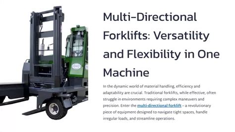 PPT Multi Directional Forklifts Versatility And Flexibility In One