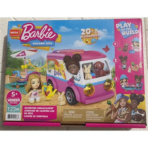 Mega Bloks Mega Barbie Color Reveal Convertible Road Trip Building Set