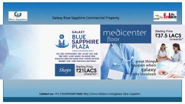 PPT Book Commercial Space At Galaxy Blue Sapphire Plaza PowerPoint