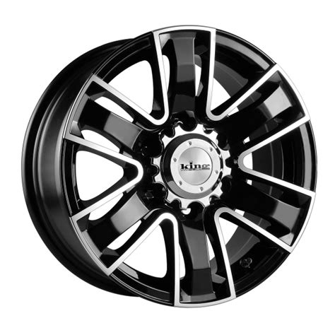 King Wheels 4x4 Rok Machined Black Alloy Wheels 16x7 51143 35p