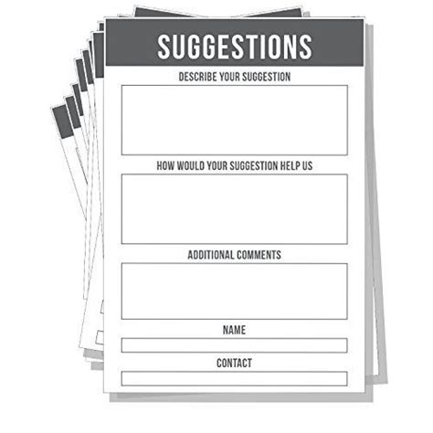 Printable Suggestion Box Template