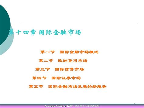 《国际金融学》课件 14 国际金融市场word文档在线阅读与下载无忧文档