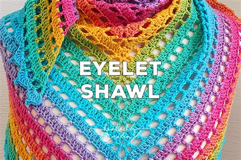 Crochet Eyelet Triangle Shawl Hooked By Robin