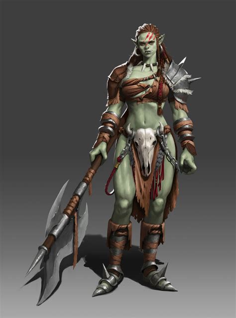 Artstation Orc Mintbrush B Fantasy Character Art Rpg Character Character Portraits