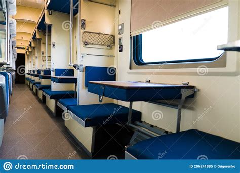 Interior of a Modern Long-distance Train Stock Image - Image of travel, chair: 206241885