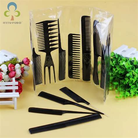 Pcs Set Black Hairdressing Comb Anti Static Hair Cutting Combs Pro