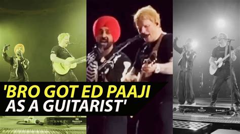 Watch Ed Sheeran Sings Lover In Punjabi With Diljit Dosanjh During